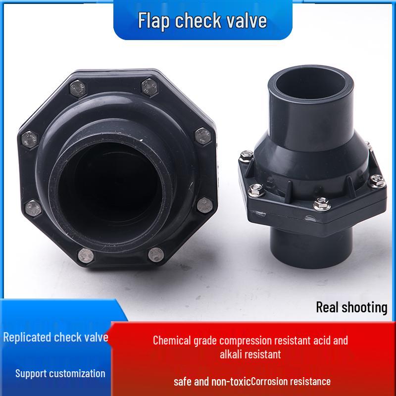 PVC Flip-Flap One-Way Check Valve for Anti-Backflow, Vertical & Horizontal Use