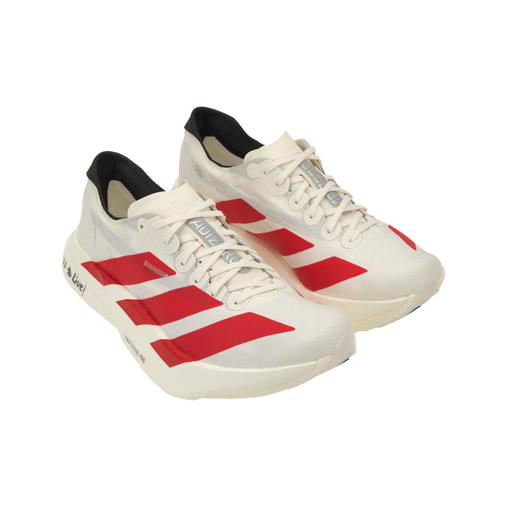adidas Adizero Adios Pro 4 To Run Is To Live! Men Sneakers Cream Off-White Better-Scarlet JR6363