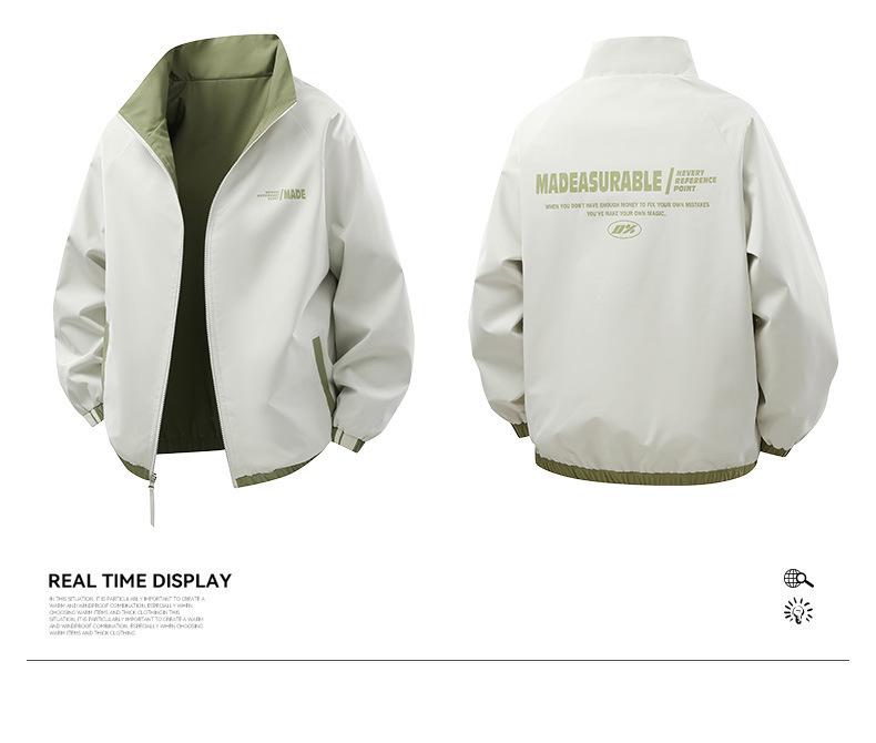 Pánská moderní větrovka se stojáčkem pro volný čas - ležérní móda na jaro a podzim