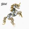 Exquisite Unicorn Accessory Retro Brooch Rhinestones Inlaid Lapel Pin Artistic