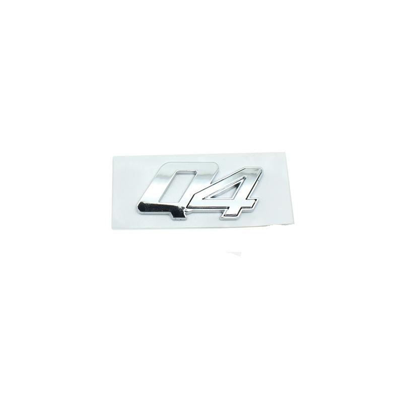 Car 3D ABS Trunk Letters Logo Badge Emblem Styling Decals Sticker Q4 серебряный