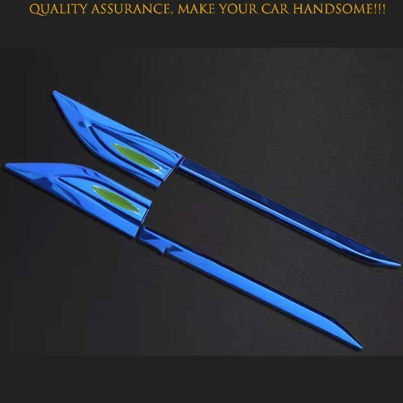 For Hyundai Tucson 2022-2024 Blue Titanium Side Fender Air Wing Vent Cover Trim