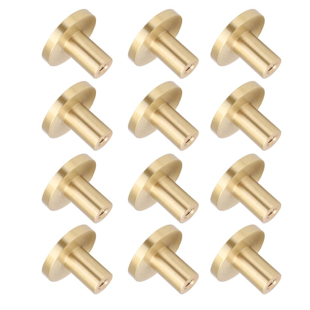 12 Pack Gold Cabinet Knobs Zinc Alloy Drawer Knobs Cabinet Knob Handles Hardware with Screws