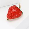 Fresh Cartoon Alloy Enamel Strawberry Brooch Simple Fashion Women'S Suit Coat Corsage Jewelry Pin
