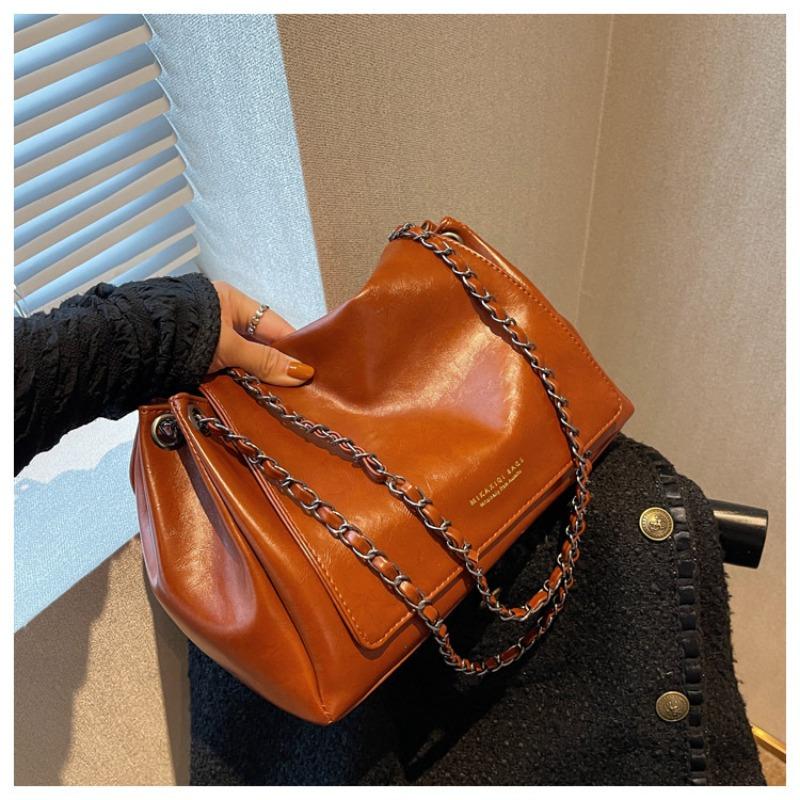 Retro Large-capacity Women's Bags, New Women's Premium Autumn and Winter Chain Messenger Bags, Commuter Tote Bags for Work, Women