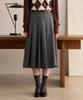 Mind Bridge Woman [W] Wool Pleated Midi Skirt