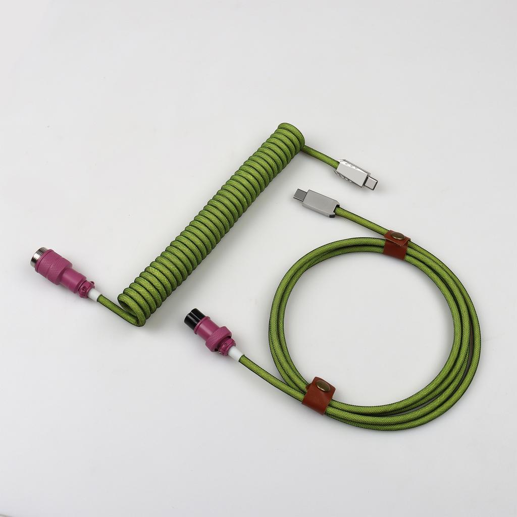 Laptop Keyboard Cable Type c to Usb c Long Coiled Cable for Mechanical Keyboard Usb c Coiled aviator Cable
