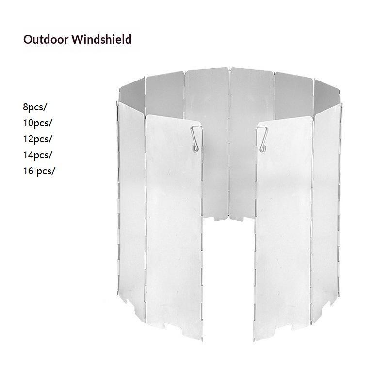 Foldable Aluminum Alloy Camping Stove Wind Screen Durable Ideal For Outdoor Hiking Picnic