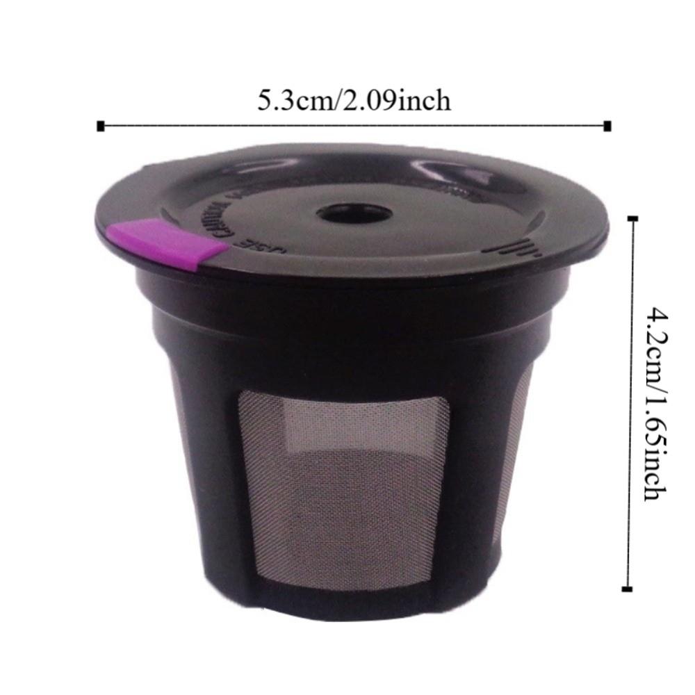 4pcs Reusable Coffee Filter Refillable Filter Food-grade PP K-Cup Universal Fit Stainless Steel Espresso Strainer Basket