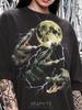 Alligator Crocodile Moon Lightning Swamp Predator Comfort Colors® Tshirt, Reptile Lover Wildlife Nature Vintage Bootleg 90s Graphic Tee
