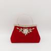 Vintage Sequin Velvet Banquet Clutch: Qipao, Handheld, Shoulder, Crossbody, Hanfu & Evening Gown Bag.