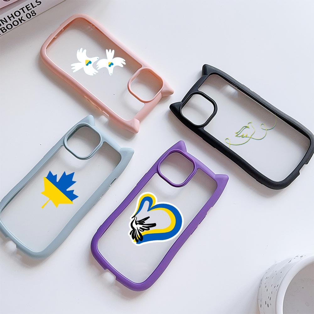 

Мягкий чехол для телефона с кошачьими ушками для iPhone 16 15 14 13 12 11 Pro Max Plus XR X TPU Anti-Drop Прозрачная акриловая задняя крышка NY27 Love Maple Leaf art