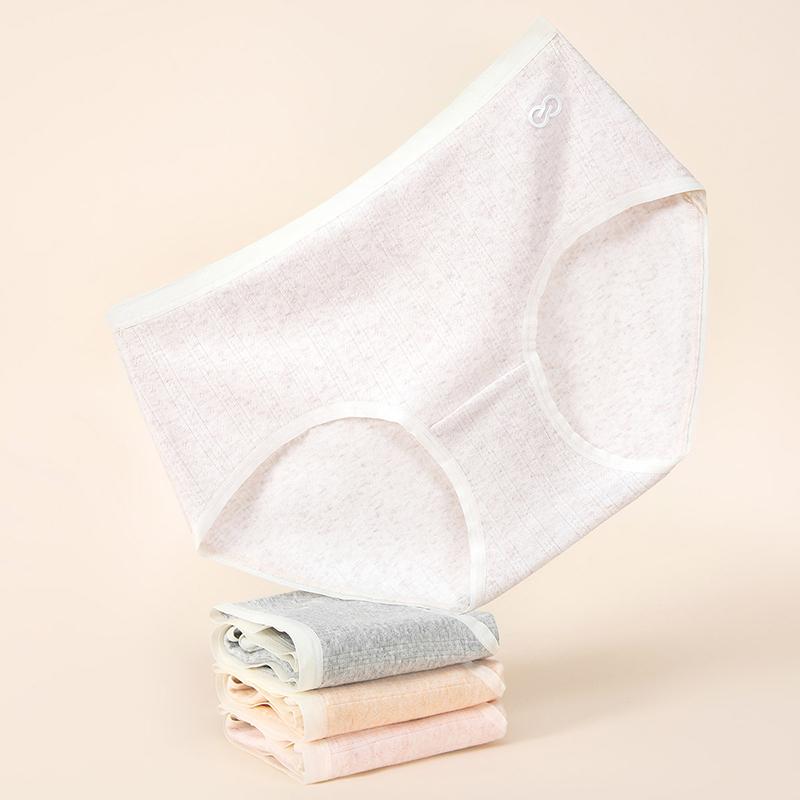Fentengkan [10A Antibacterial] Women's underwear 100% pure cotton crotch breathable mid waist comfortable triangle pants