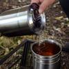 304 Stainless Steel Mug 2pcs Set, Folding Handle Coffee Cup, Outdoor Camping Portable Cookware Pot
