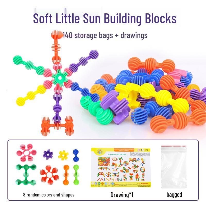 Kindergarten Building Block Toys: Little Sunflower Early Education Puzzle for Boys