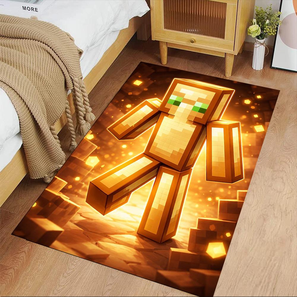 Minecraft Floor Rug Office Rug Suitable for Bedrooms Foyer Game Room Dormitory Anti-slip Rug Decorate Offices Perfect Gift for Women/Men