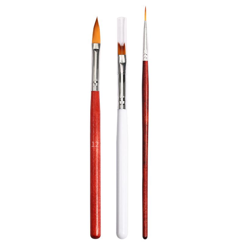 Cross-Border Nail Art Brush Set - Flower, Serrated, Petal, Painting & Liner Brushes