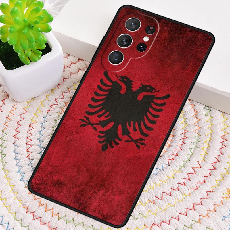 Albanian Flag Eagle Phone Case for Samsung Galaxy Note 10 Pro S26 Ultra S23 S24 FE S25 S21 S22 PLUS Shockproof Cove