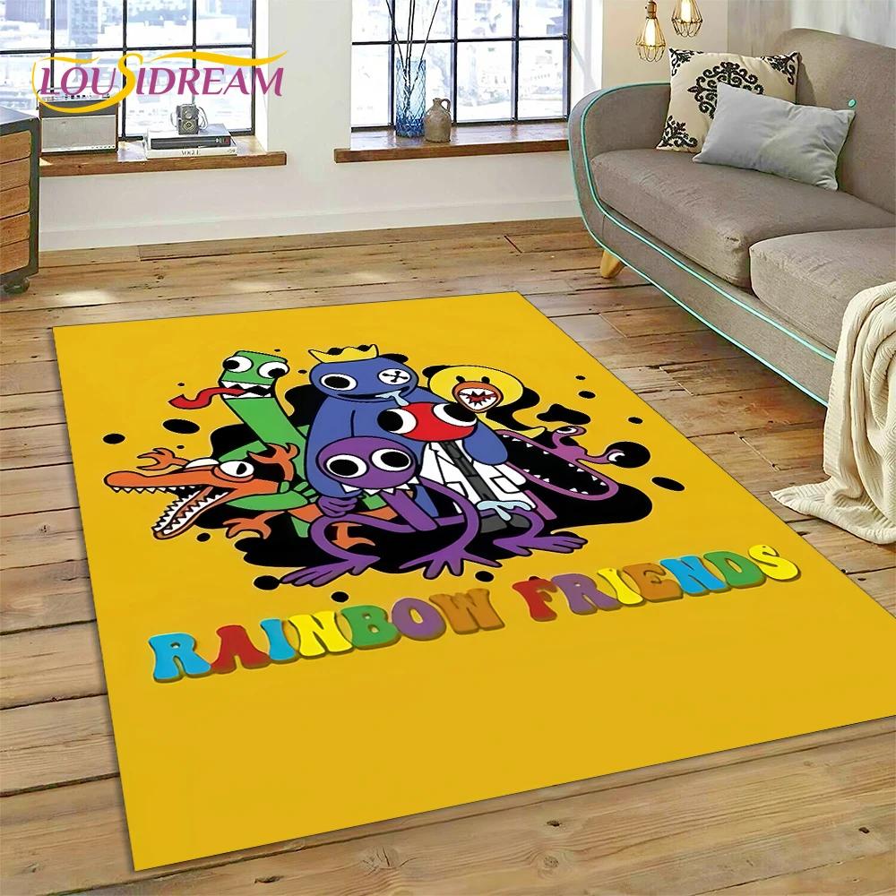 Game R-Rainbow Friends Cartoon Carpet Rug for Bedroom Living Room Home Sofa Decoration,Children Game Large Decor Floor Mat Gift