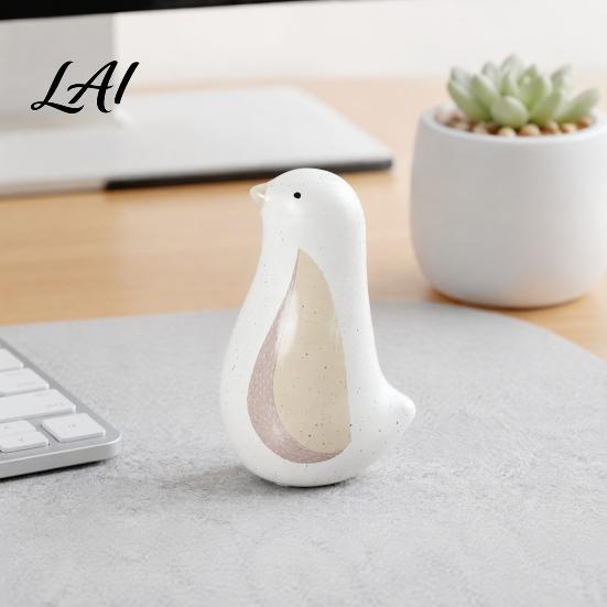Smooth Glazed Ceramic Ornament Nordic Bird Figurine Decorative Ornament Modern Minimalist Natural Agility Home Decor Pieces Sculpture for