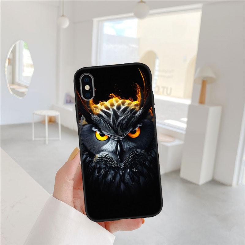 PP15 Cartoon Owl Soft Shell Phone Case for OPPO A3 Pro A72 A74 A76 A77 A77S A78 A79 A94 A95 A18 A40M A58