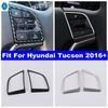 For Hyundai Tucson 2016 -  Carbon Fiber Look Steering Wheel Switch Button Sequ Cover Interior Decoration Trim Accessories