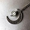 Fashionable Moon Pendant Luminous Necklace Punk Retro Gothic Women's Necklace