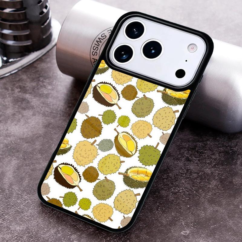 Fruit Lemon Orange Durian Phone Case for iPhone 17 16 15 Pro Max Air 14 13 12 11 Plus Shockproof Cover