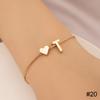 Simple Fashion Love Letter Bracelet Retro Adjustable Alloy Letter Bracelet Women Hand Jewelry Accessory
