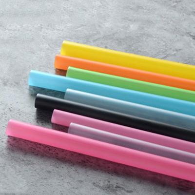 Yousheng 100Pcs PP Multicolor Einweg Big Tube Saft Sauger Trinkhalme für Shop