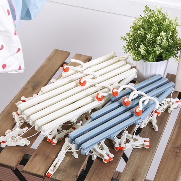 29-Clip Foldable Windproof Quick-Dry Multi-Functional Clothes Rack