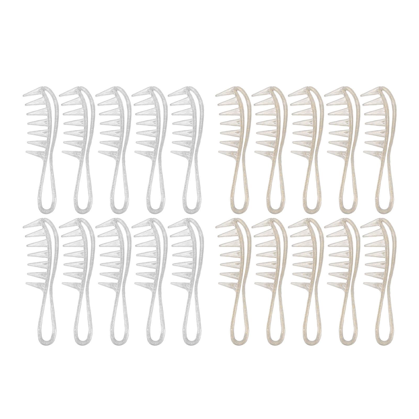 

10 шт. расческа с широкими зубьями, эргономичная ручка, портативная пластиковая расческа для распутывания волос для мужчин и женщин