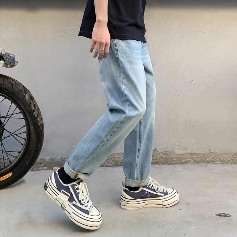 Washed jeans men's loose Harlan pants fashion street new dad pants youth trendy brand casual trousers men