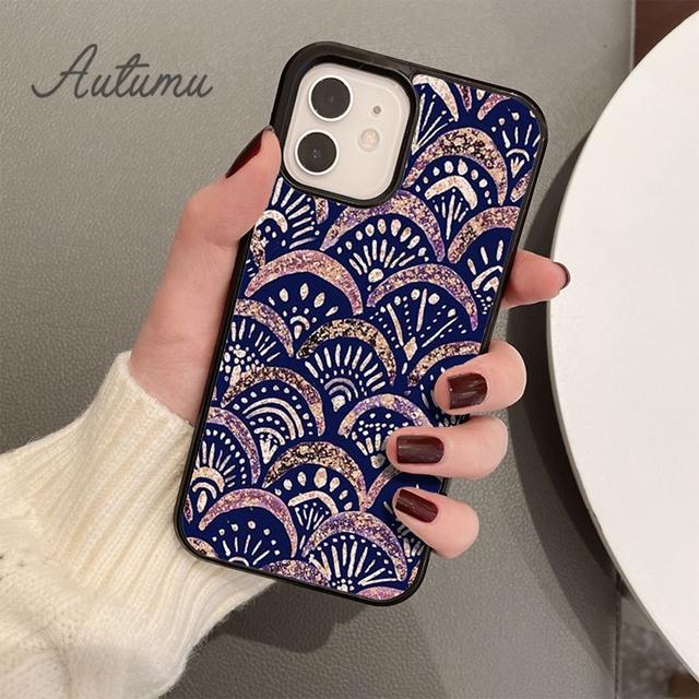 

Чехол для телефона Boho Indian Floral Lotus Elephant Paisley для iPhone 11 12 13 14 Pro Max mini X XR XS SE 2020 6S 7 8 Plus Samsung S22ultra