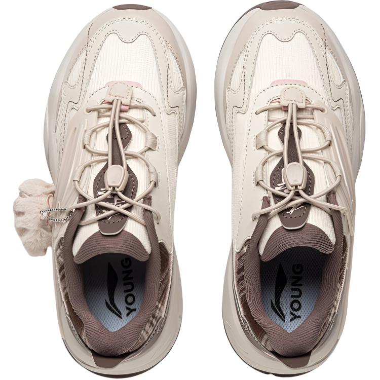 Li Ning Kids Sports Lifestyle Series Ning Yao Comfortable Versatile Wear Resistant Rebound Non Slip Low Top Casual Shoes Kids Casual Shoes YKCU188-24