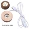 Round with Remote Control Resin Art Home Decoration LED Light Dispaly Base Night Lamp Base Crystal Ball Holder