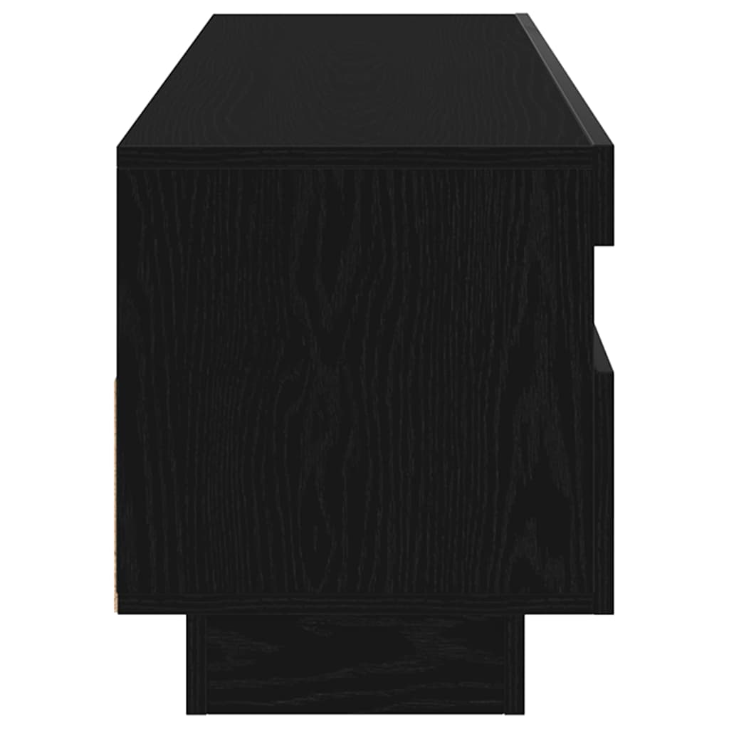 TV Cabinet in Black Oak Look 100 x 35 x 40 cm Particleboard