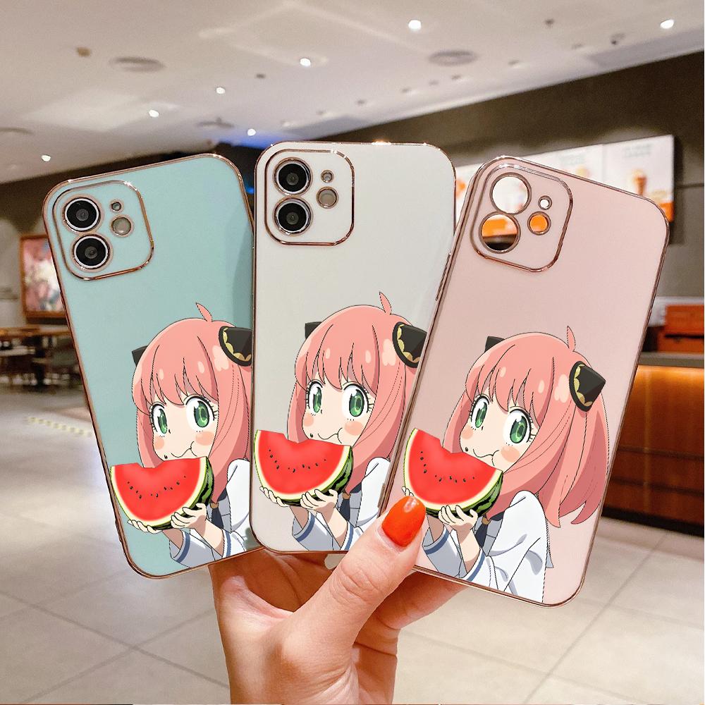 Lovely Anya Pattern Case for iPhone 11 12 13 14 15 Pro Max Phone Cover for Samsung Galaxy A51 A12 A32 A52 Xiaomi Redmi 10 10C Casing