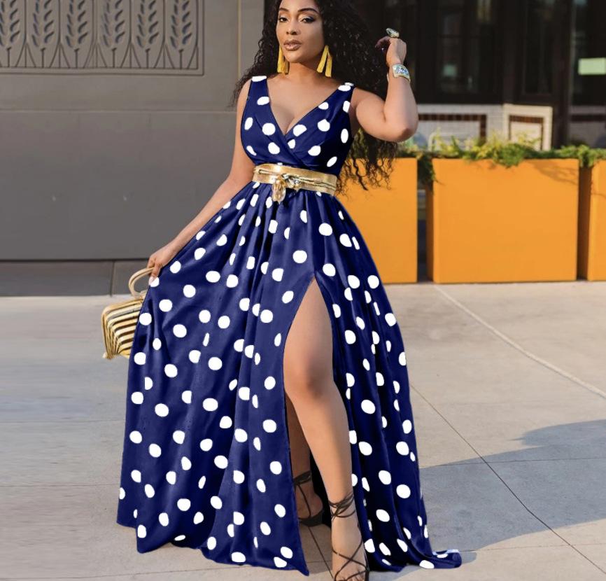 Evropská stanice Dlouhá sukně s rozparkem a páskem, zvedající pas