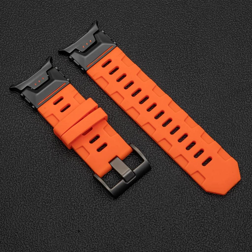 Luxuriöses weiches Silikonarmband für Samsung Galaxy Watch Ultra 47mm Sportarmband für Galaxy Watch Ultra Ohne Lücken Gebogenes Ende Armband