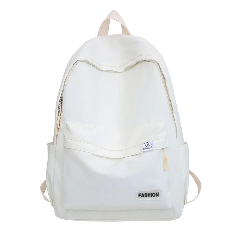 Umhängetasche Großes Fassungsvermögen Wasserdicht College Reise Damen Rucksack Einfarbig Schlichter Mädchen Laptop-Rucksack