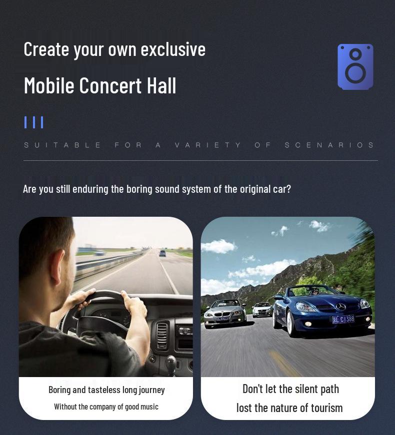 10-Inch Active High-Power Car Subwoofer for Audio Modification