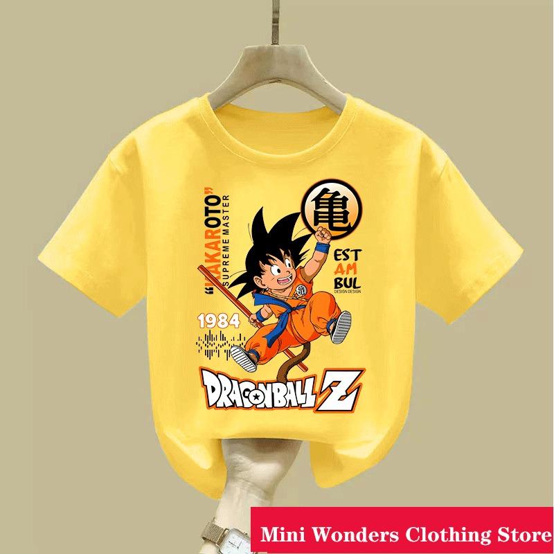 Anime Dragon Ball Son Goku Print Kids T Shirt Summer Fashion Casual T-shirt Boy Girl Unisex Children's Clothing Tshirt Tops