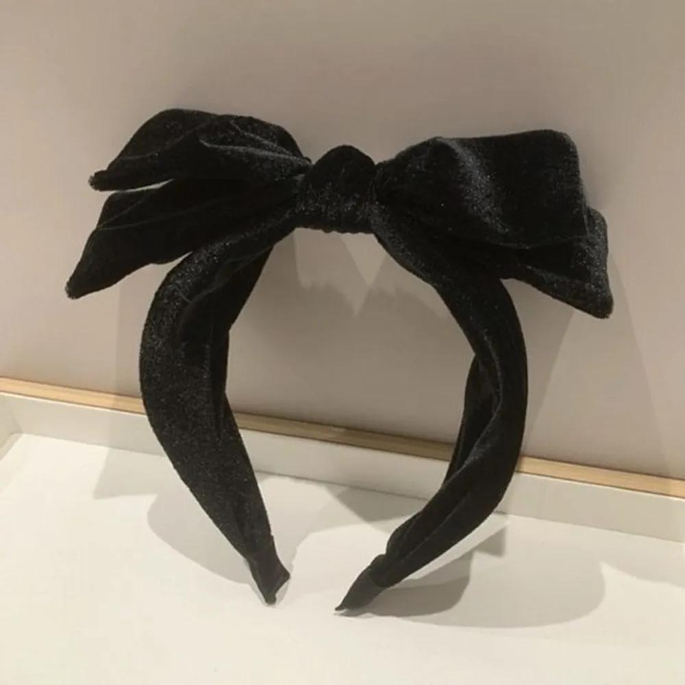Velvet large hair bandana headband wide ribbon band