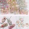 1Pcs 100cm Flower Rose Nail Transfer Foils Sticker Paper Floral Stickers Nails Wraps Tulip Nail Art Stickers Decal Nail Art