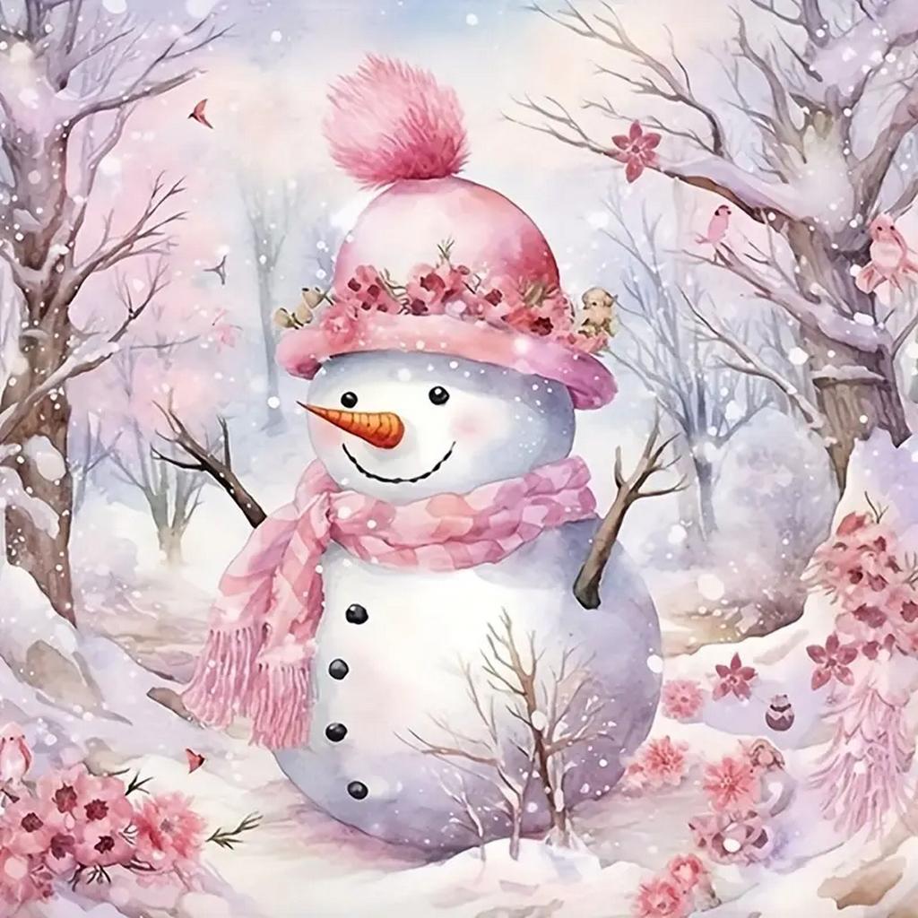 DIY Full Round Diamond Painting Cross Stitch Merry Christmas Santa Claus Snowman Home Decoration Arts Diamond Painting 5d Diamond Art Painting