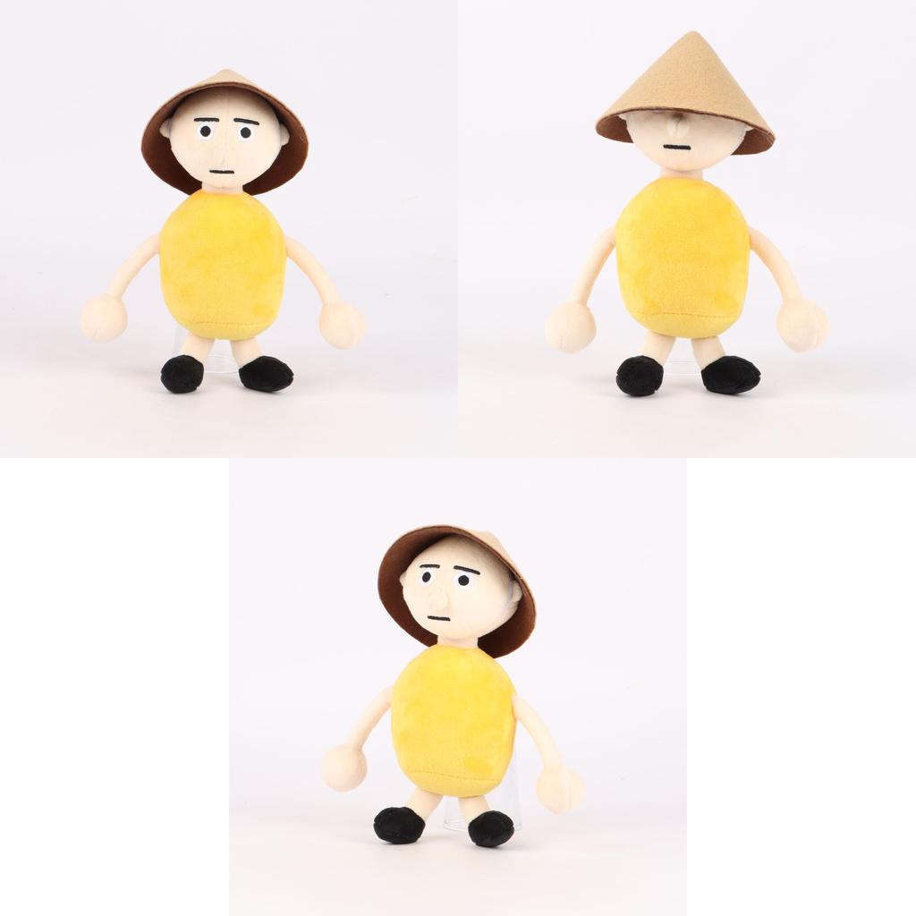 New Multiplayer Platform Golf Plush Toy Figure Cartoon Character Pp Cotton Short Plush Customized Yellow 25cm 0.09kg