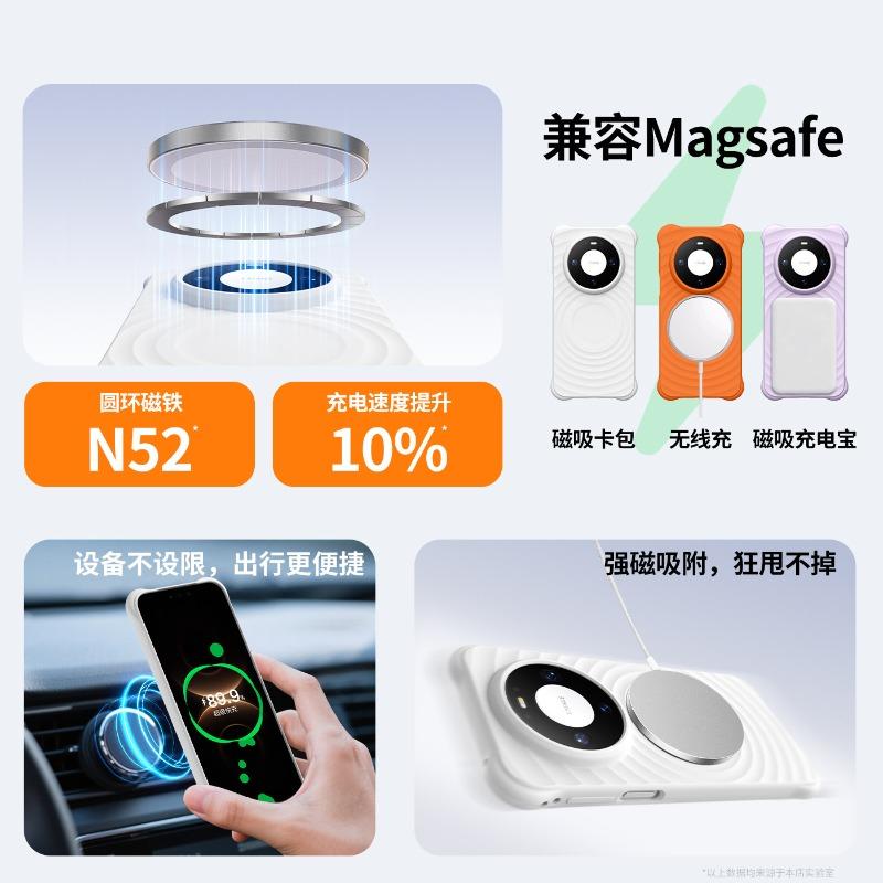 For Huawei Mate 80 Pro Case Simple Magnetic For MagSafe Wave Liquid Silicone Cover For Huawei Mate 80 Shell Non-Slip Bumper