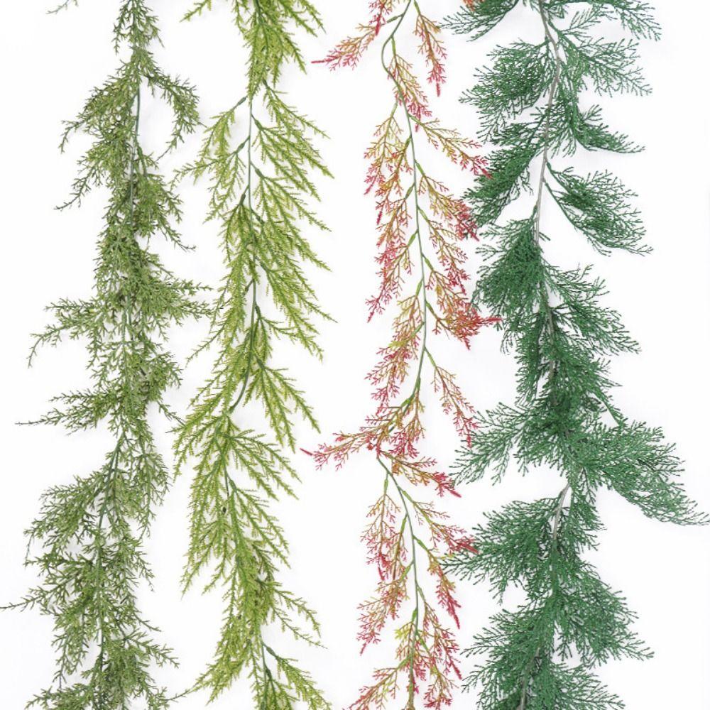 Creative Green Christmas Pine Garland 180cm Plastic Lifelike Pine Vine Party Supplies Wedding Favors Artificial Pine Christmas