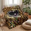 Jaguar in Lush Jungle 1 Theme blanket Lightweight Warm Flannel Blanket Decorative Throw Blanket for Home Decoration